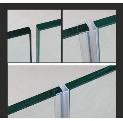 Glass screen shower door waterproof transparent seal strip