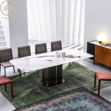 Elegant High-End Luxury Natural Marble Dining Set