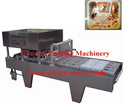 Automatic fish congee /lunch box sealing machine