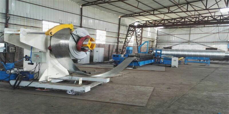 Galvanized Steel Spiral Corrugated Pipe Machine