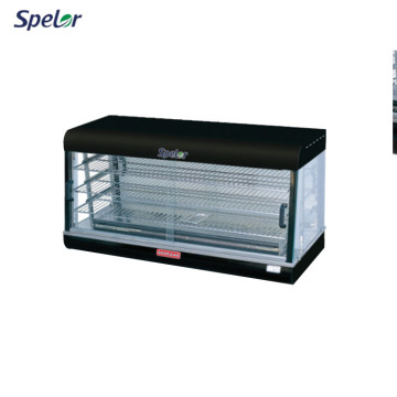 Luxury Stainless Steel Commercial Curved Glass Food Display Warmer