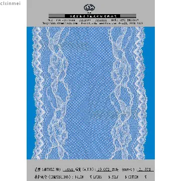 19 cm nylon spandex colored silk jacquard lace for garment and outfits