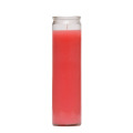 Clear Glass Colored Wax Church Candles