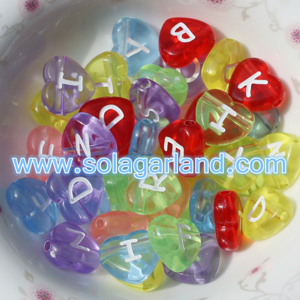 Acrylic Clear Letter/Alphabet Beads