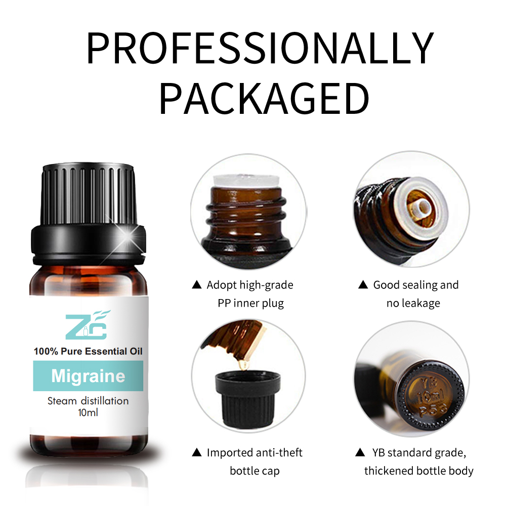 Migraine Care esencial Combres de aceite para masajes