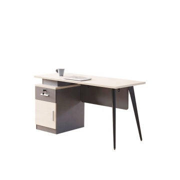 Factory Direct Sale: Modern Metal Steel Leg Single Desk in White & Black - Promotion Furniture