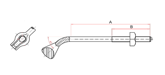 thimble eye bolt drawing 2
