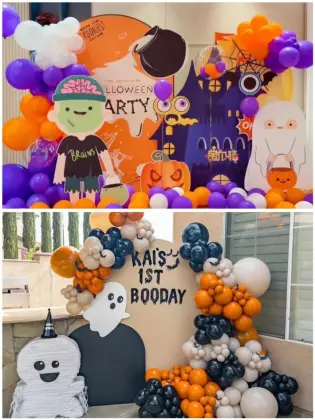 Halloween themed decorative balloons