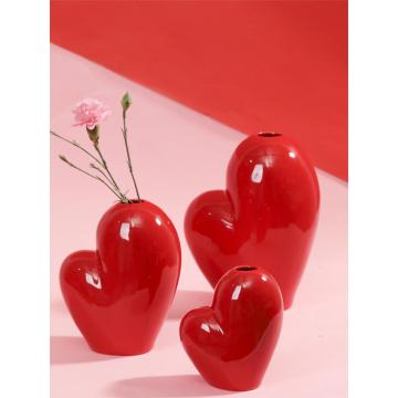 Red Crystals Love Vase