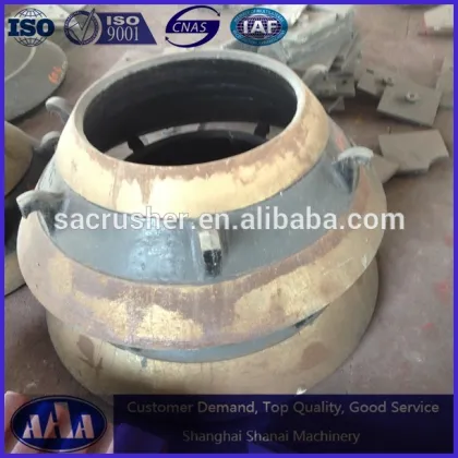 Terex Finlay rock cone crusher spare parts high manganese steel cone crusher casting mantle and concave bowl liner
