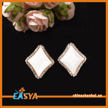 New 2015 Jewelry Crystal Rhinestone Rhomboid Stud Earring