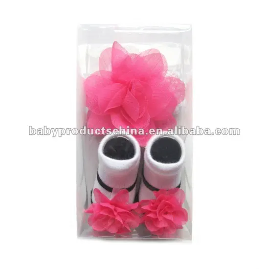 Baby Booties and Hair Set