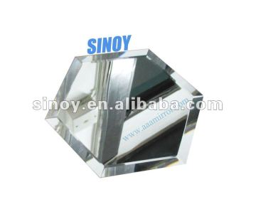 SINOY hexagon decorative adhesive beveled edge bathroom mirror tiles