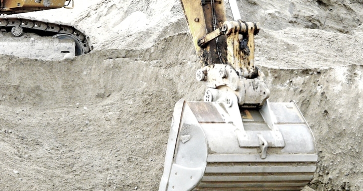 excavator working