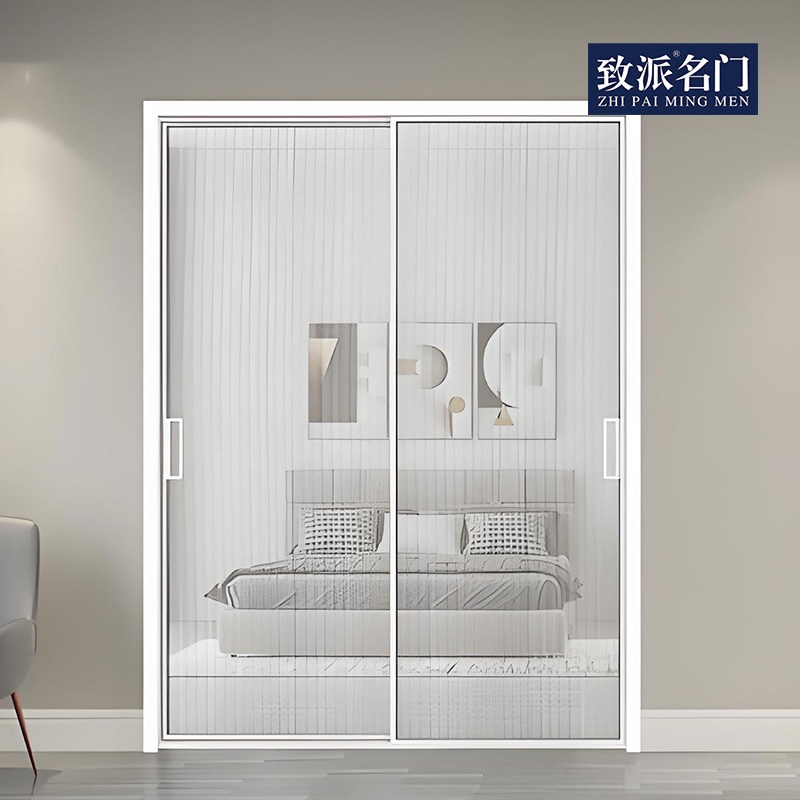 Sliding door with extremely narrow frame
