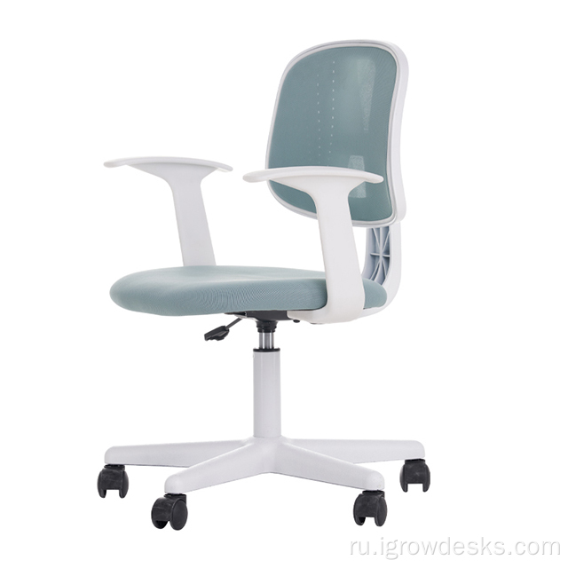 Голубое офисное кресло с фиксированным офисным креслом