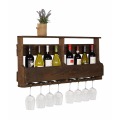 Handmade Wood Wall Mounted Long Stem Wine Rack