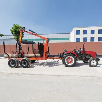 Small ATV Log trailer with Crane