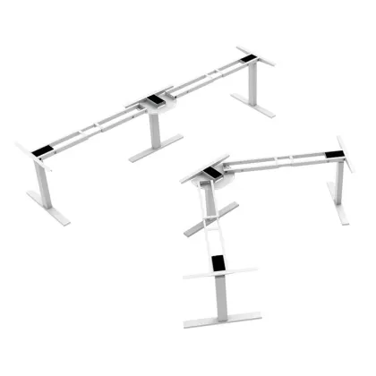 Computer Director L-Shape Uplift Table With Steel Legs