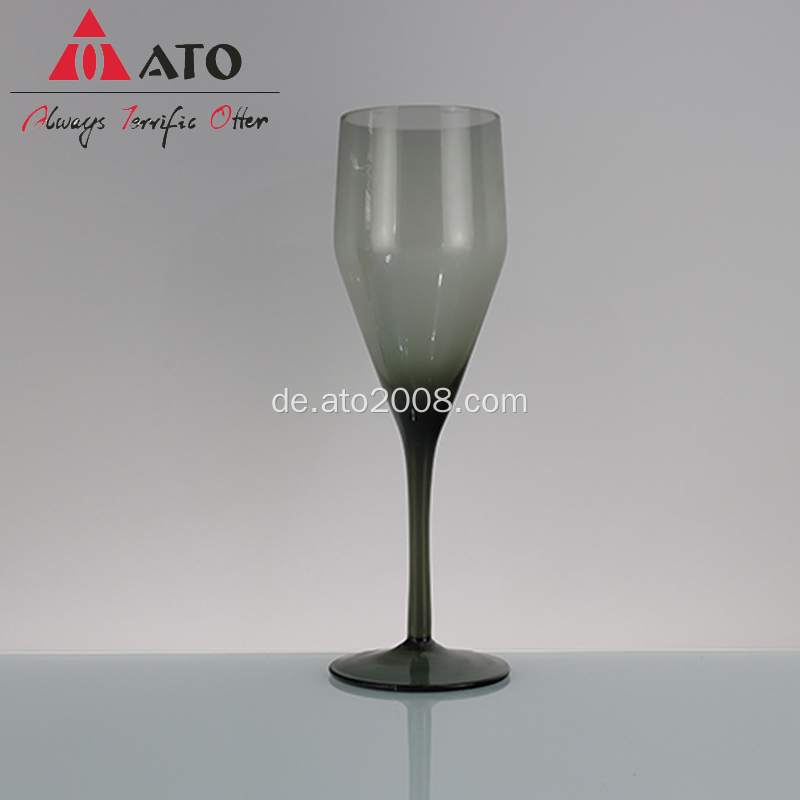 Ato grau gefärbte Gläser Champagner Weinglas Goblet