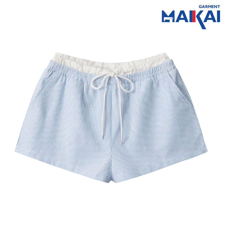 Fit Relajado Shorts informales de doble cintura para todos los días