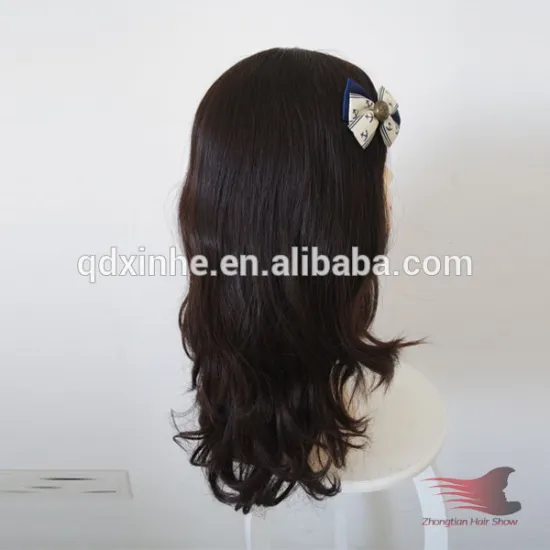 23'' natual color wave virgin mongolian hair jewish wig for beautiful woman