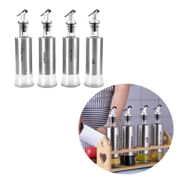 Modern Glass Olive Oil Vinegar Dispenser Sprayer Bottle Set for Kitchen