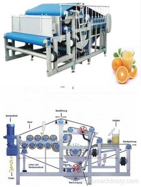 مستخرج عصير الحزام لاستخراج الفاكهة