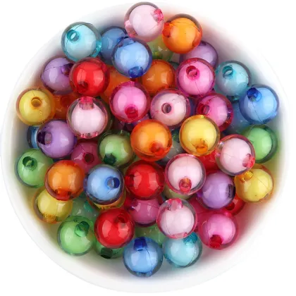 200 Pcs Colorful Acrylic Beads Crystal Beads