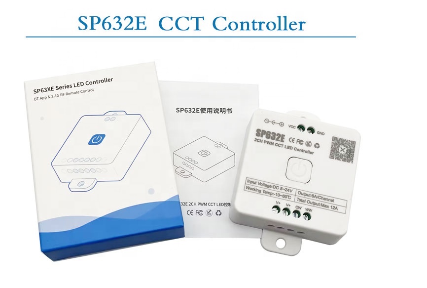 Led Cct Control 2ch Pwm Cct Led Controller With Bluetooth App Control For Dual White ...