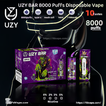 Original UZY BAR 8000 puffs Disposable Vape wholsale