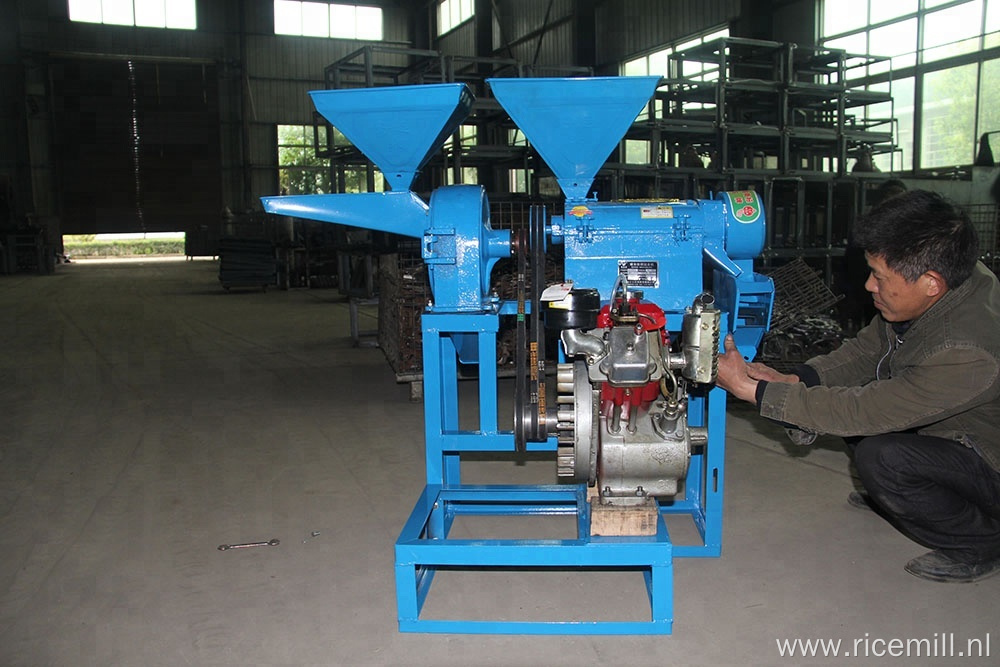 Small diesel portable rice milling machine