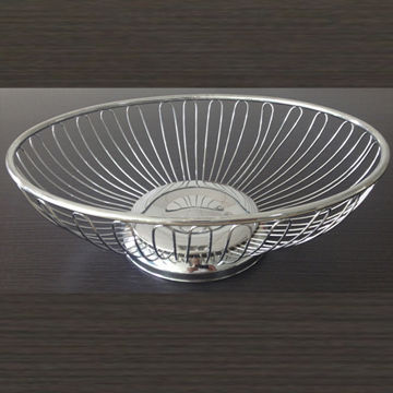 Oval metal wire fruit basket, iron fruit plate stand PT-817