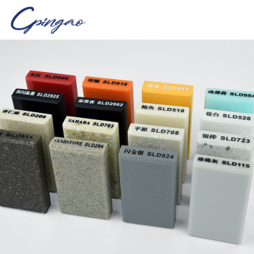 Cpingao kết cấu đá cẩm thạch nhân tạo acrylic bề mặt rắn cho mặt bàn