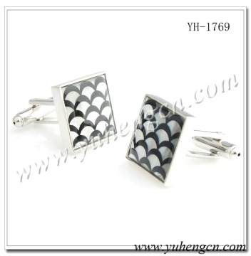 YH-1769 Elegant Mens Square MOP cufflinks with Patterns ,Jewelry Cufflinks