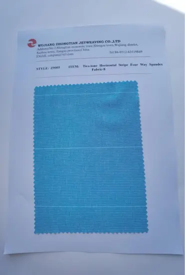 Two-tone Horizontal Stripe Four Way Spandex Fabric-8