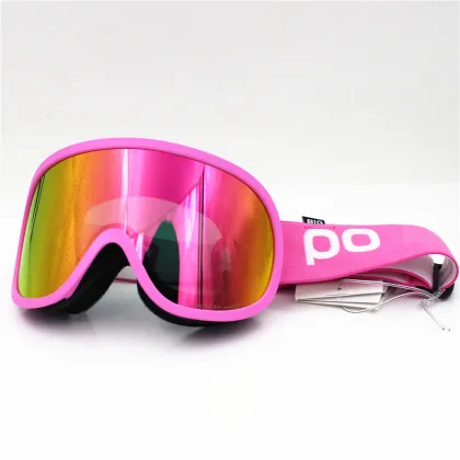 POC UV400 Protection Ski Mask: Big Face Ski Goggles for Men and Women - Anti-Fog Sports Eyewear for Outdoor Snowboarding