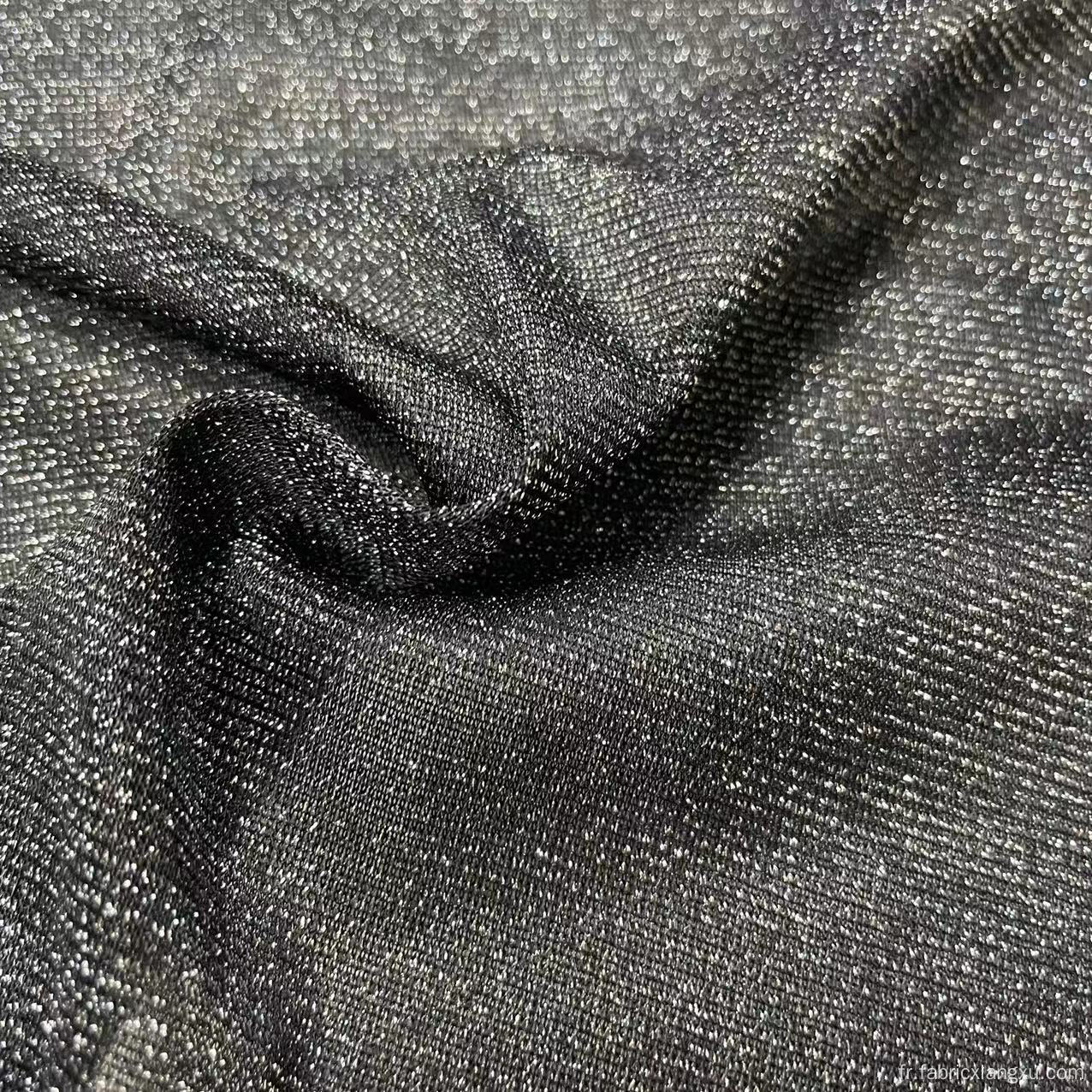 Tissu polyester de robe époustouflante teintée de couleur unie