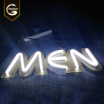 led outdoor acrílico led letras acesas