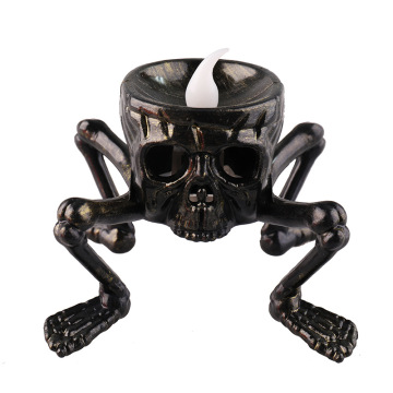 Collezione di decorazioni per la lampada a mano del giorno del cranio morto: candele senza fiamma per Halloween