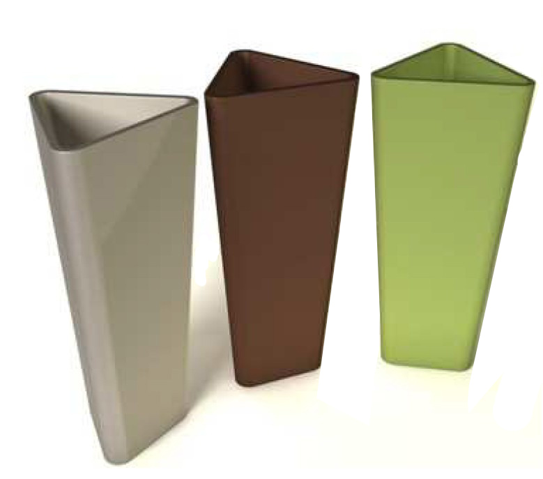 Modern Decorative Triangle Garden Planter Pot/Flower Pot