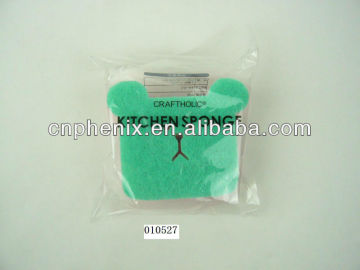 kitchen sponge with scouring pad