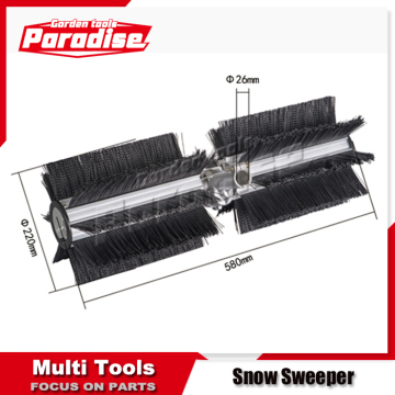 Extended Reach Multi-function Brush Cutter and Snow Sweeper with Flexible Shaft Pipe
