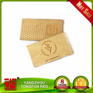 laser carved bamboo business card