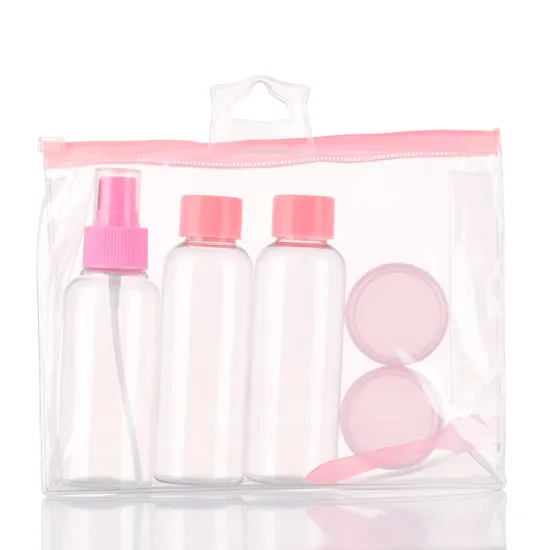 refillable plastic mini 30ml 50ml travel kit shampoo lotion mist spray bottle set
