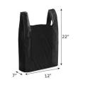 HDPE Black Color Plastic T-Shirt Bag with Gusset