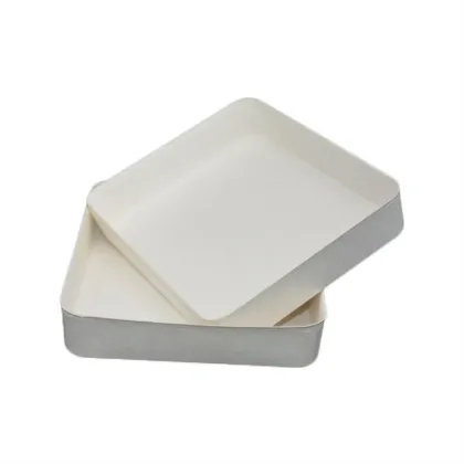 Custom biodegradable cross cutting pulp molded box