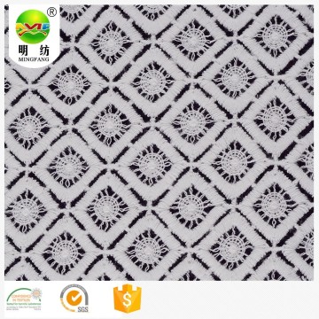 100% katun kain renda bordir untuk gaun