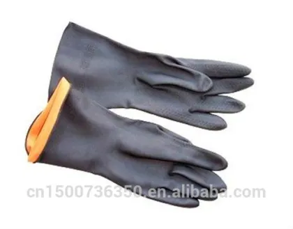 Black Industrial latex glove/Industrial Rubber Gloves/Industry & Household Latex Glove