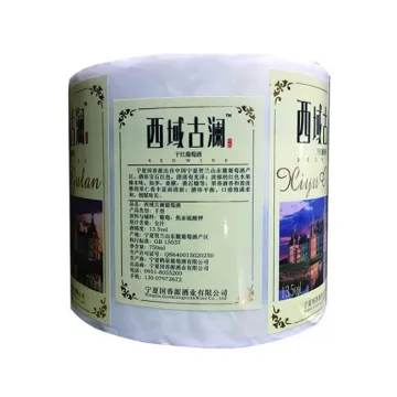 Custom Adhesive Promotion CMYK Wine Bottle Label Stickers Paper